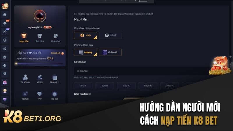 NẠP TIỀN K8 BET