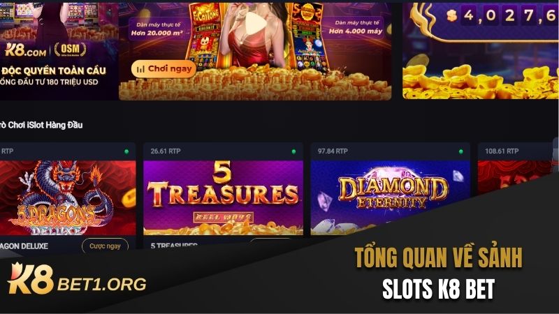SLOTS K8 BET - THIÊN ĐƯỜNG GIẢI TRÍ XANH CHÍN, HẤP DẪN 4 SLOTS K8 BET